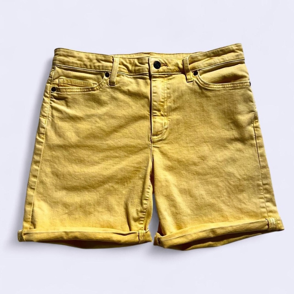 Land's End yellow denim shorts - 12